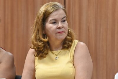 Participante acompanha a reunião do Pacto pela Educação Sergipana no TCE/SE