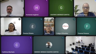 Participantes acompanham on-line a reunião das diretorias da FenenSE e do SinepeSE